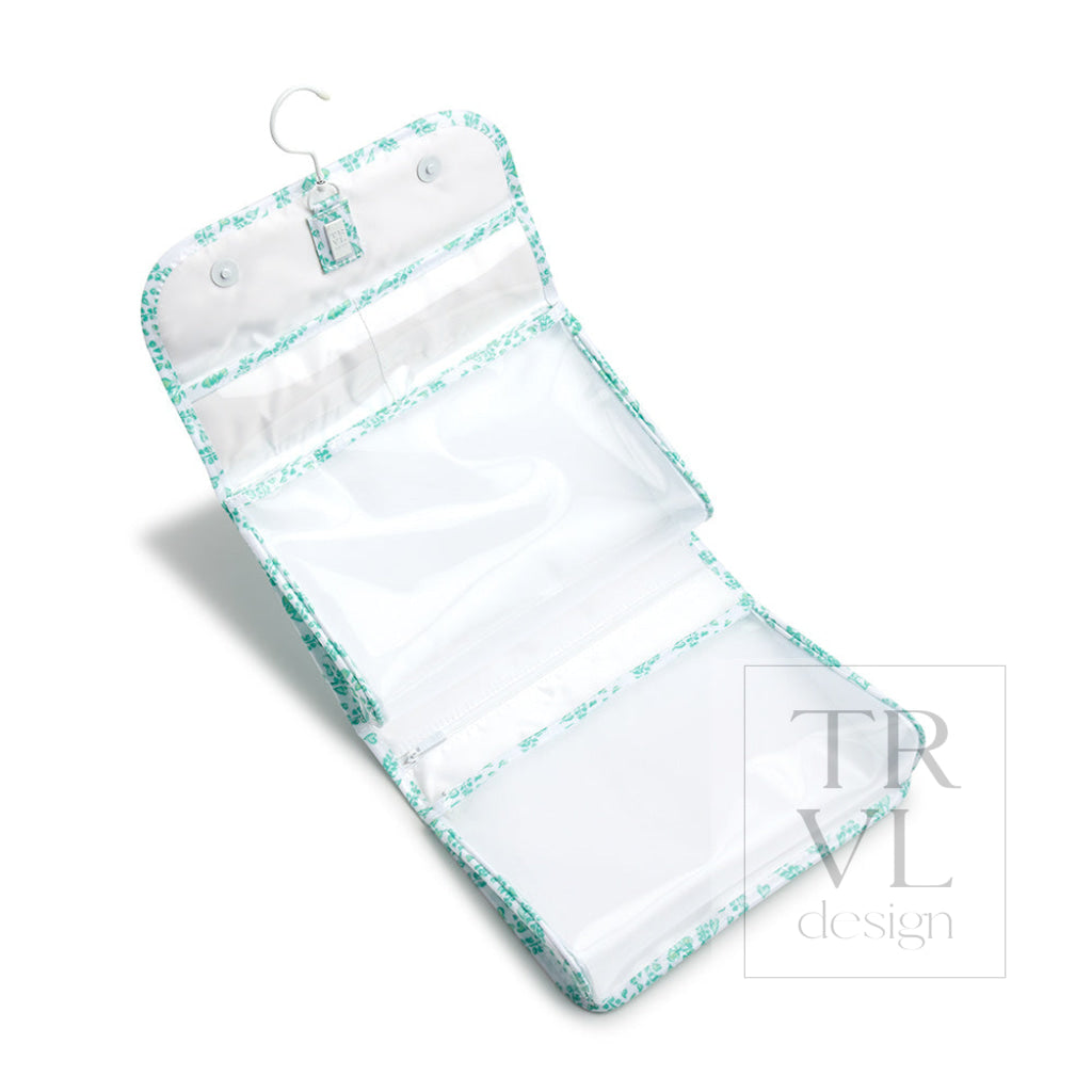 Luxe Gloss Hanging Toiletry Case - All Heart Kelly Green Cosmetic &amp; Bags