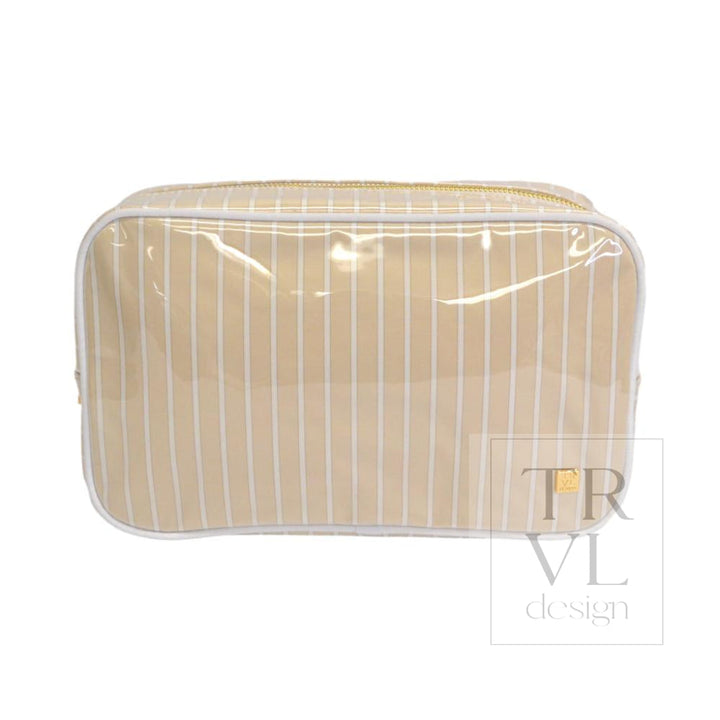 LUXE GLOSS OVERLAY XL GLAM + GO GLAM COASTAL SET - SAND STRIPE - Cosmetic &amp; Toiletry Bags