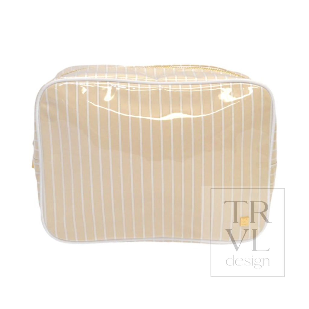 LUXE GLOSS OVERLAY XL GLAM + GO GLAM COASTAL SET - SAND STRIPE - Cosmetic &amp; Toiletry Bags