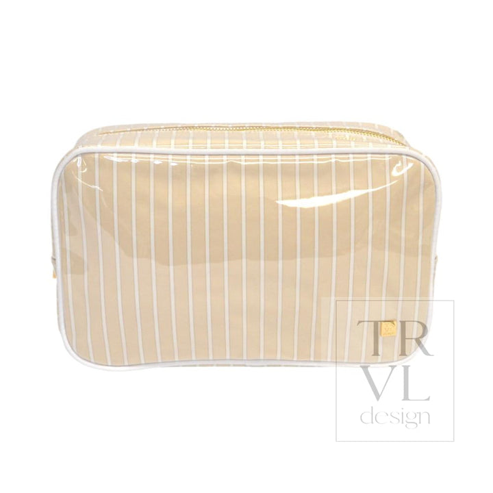 LUXE GLOSS OVERLAY XL GLAM + GO GLAM COASTAL SET - SAND STRIPE - Cosmetic &amp; Toiletry Bags