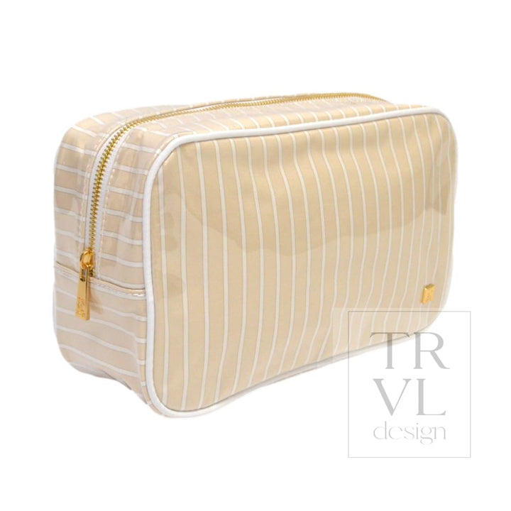 LUXE GLOSS OVERLAY XL GLAM + GO GLAM COASTAL SET - SAND STRIPE - Cosmetic &amp; Toiletry Bags