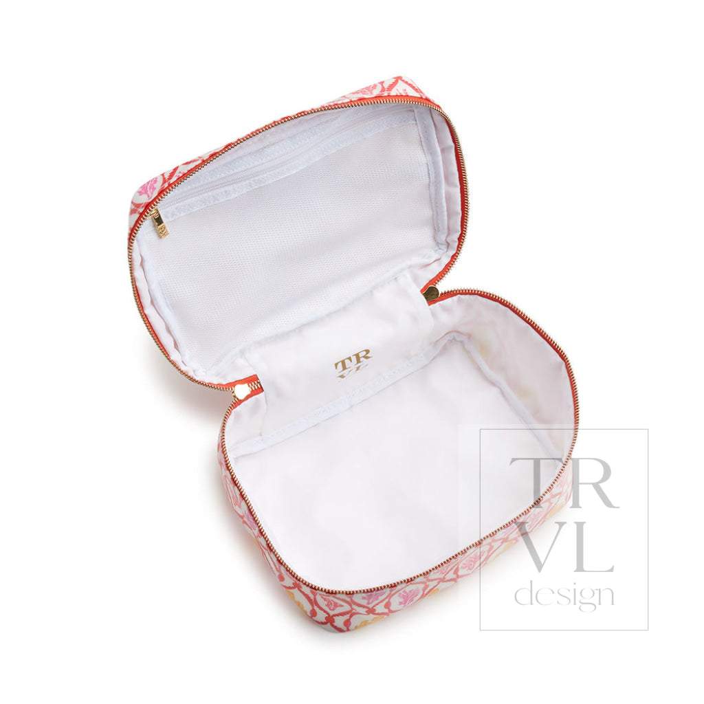 Luxe Gloss Top Handle - Red Coral Cosmetic &amp; Toiletry Bags