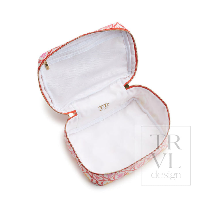 Luxe Gloss Top Handle - Red Coral Cosmetic &amp; Toiletry Bags