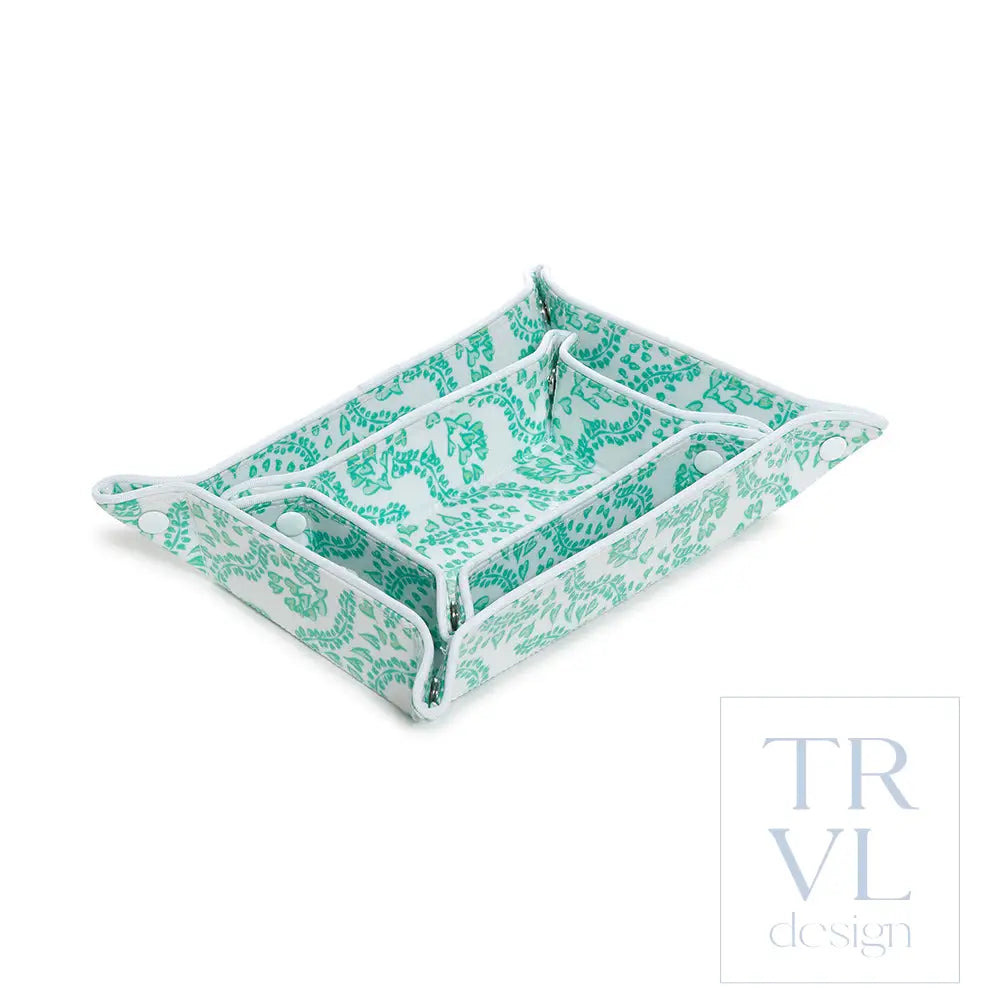 Luxe Gloss Tray Set - All Heart Kelly Green Cosmetic & Toiletry Bags