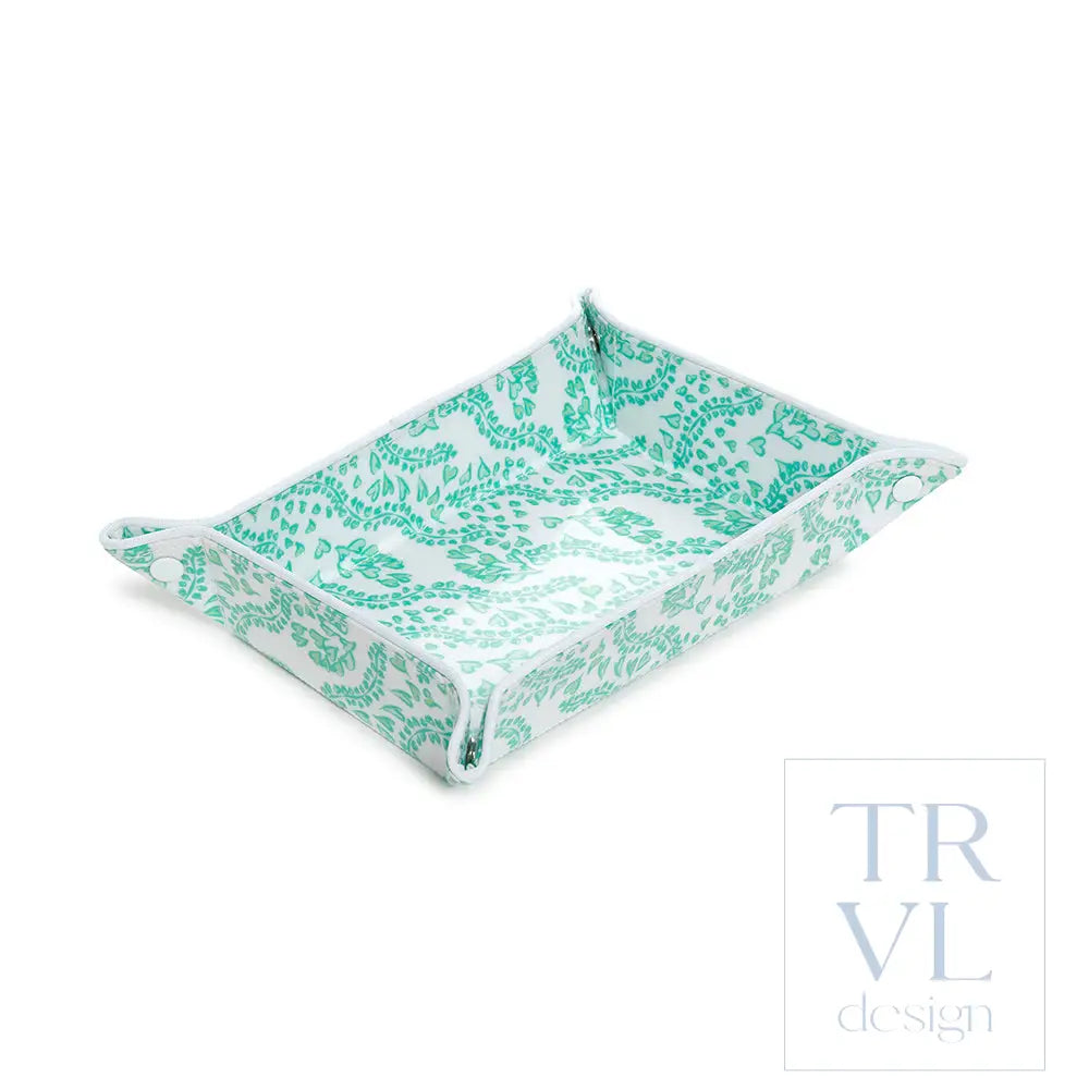 Luxe Gloss Tray Set - All Heart Kelly Green Cosmetic & Toiletry Bags