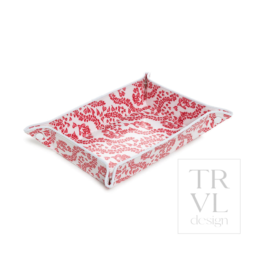 Luxe Gloss Tray Set - All Heart Red Cosmetic & Toiletry Bags