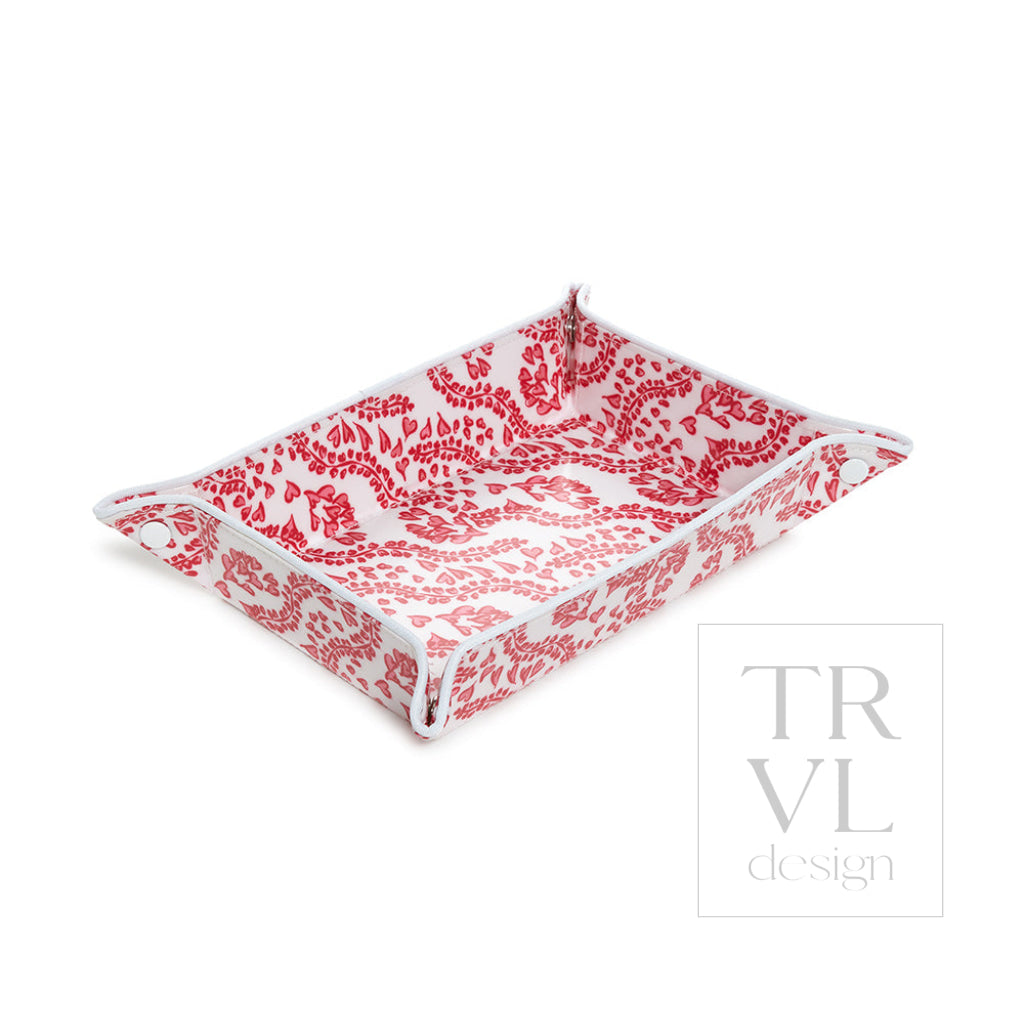 Luxe Gloss Tray Set - All Heart Red Cosmetic &amp; Toiletry Bags
