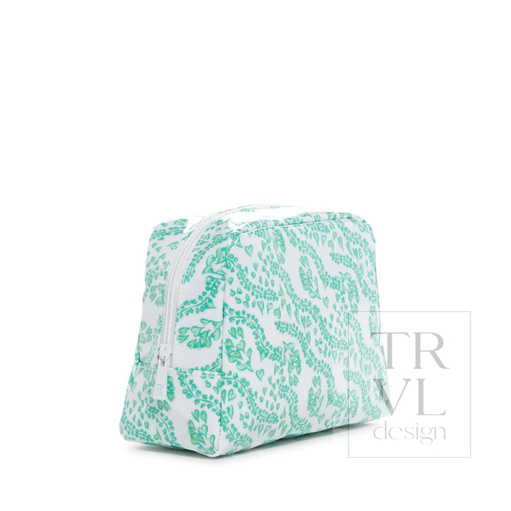 Luxe Gloss Wash Bag Med - All Heart Kelly Green *New! Cosmetic &amp; Toiletry Bags