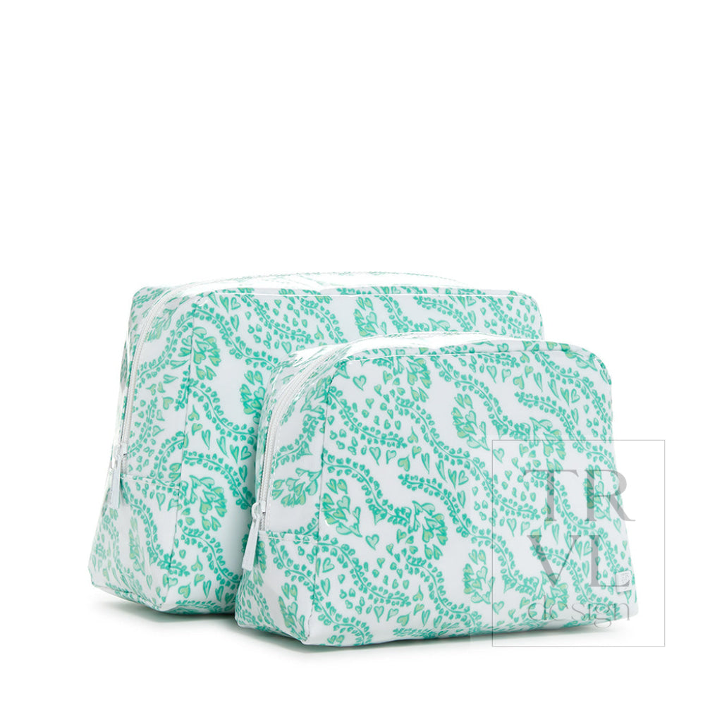 Luxe Gloss Wash Bag Med - All Heart Kelly Green *New! Cosmetic &amp; Toiletry Bags