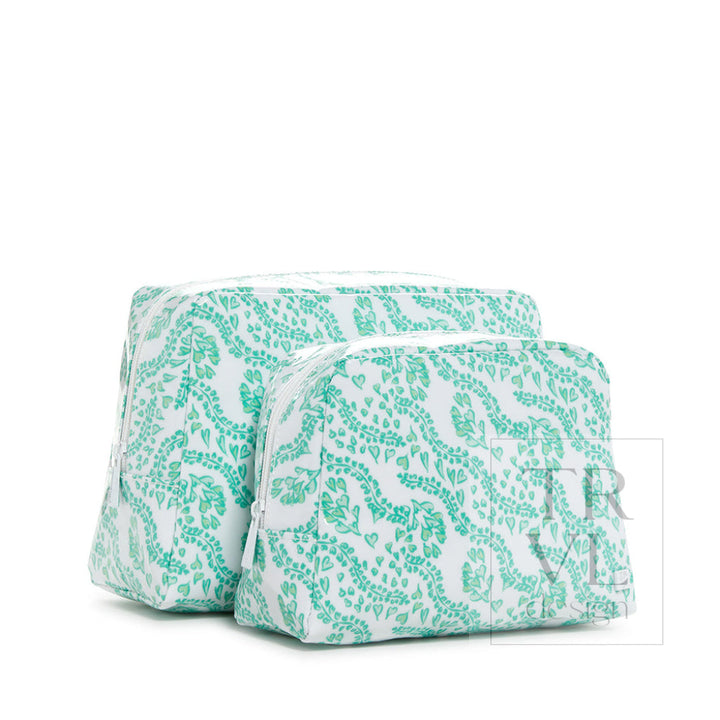 Luxe Gloss Wash Bag Med - All Heart Kelly Green *New! Cosmetic &amp; Toiletry Bags