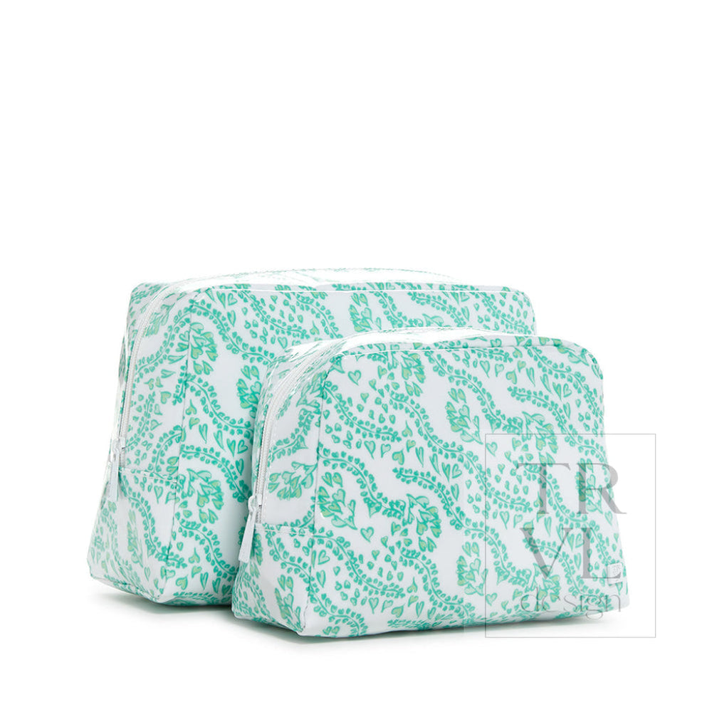 Luxe Gloss Wash Bag Large - All Heart Kelly Green *New! Cosmetic & Toiletry Bags