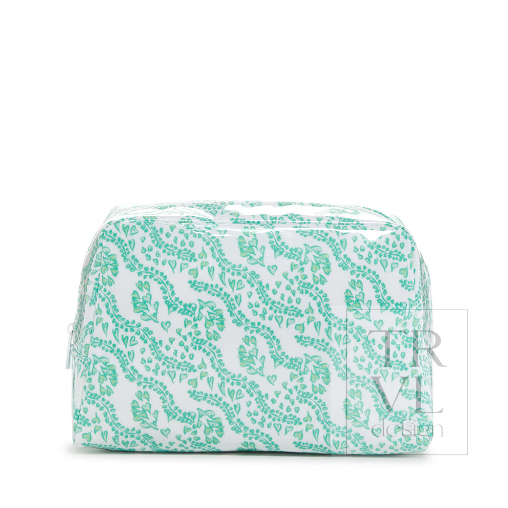 Luxe Gloss Wash Bag Large - All Heart Kelly Green *New! Cosmetic &amp; Toiletry Bags