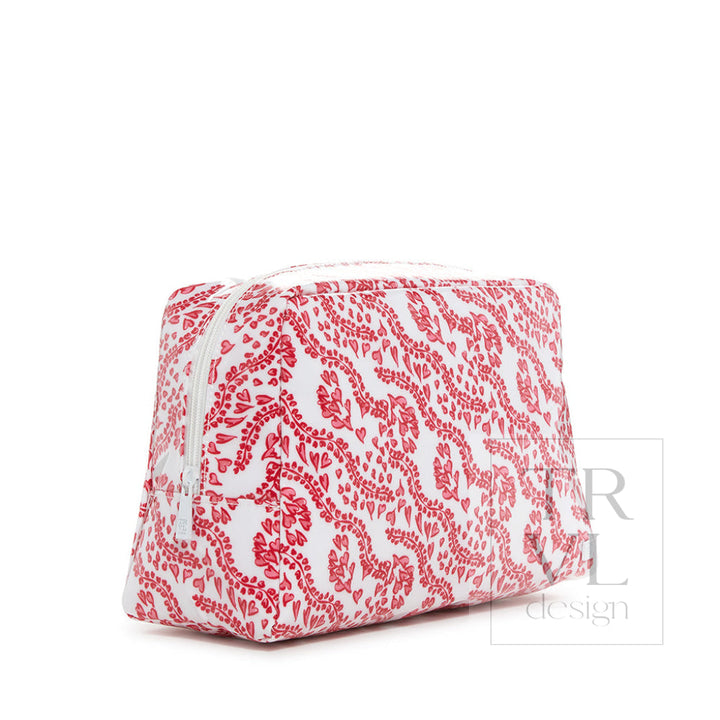 Luxe Gloss Wash Bag Large - All Heart Red *New! Cosmetic &amp; Toiletry Bags