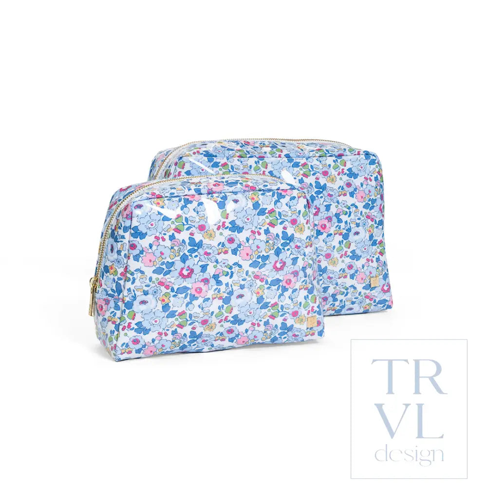 Luxe Gloss Wash Bag Set - Bridgehampton Floral - Cosmetic & Toiletry Bags