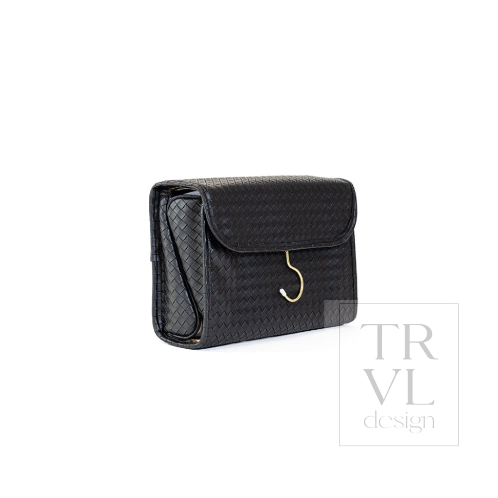 LUXE Hanging Toiletry Case - WOVEN JET - Cosmetic &amp; Toiletry Bags