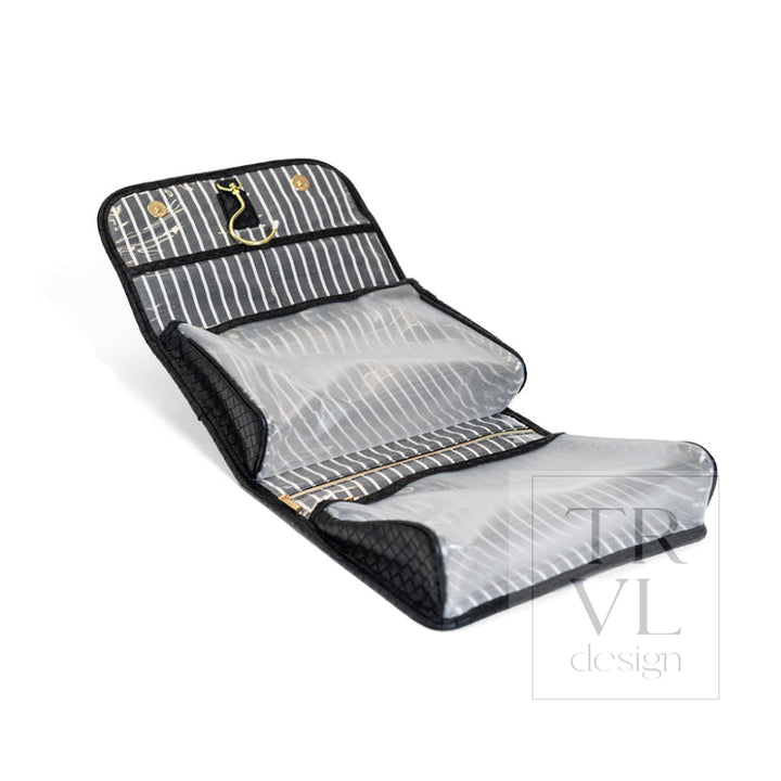 LUXE Hanging Toiletry Case - WOVEN JET - Cosmetic &amp; Toiletry Bags