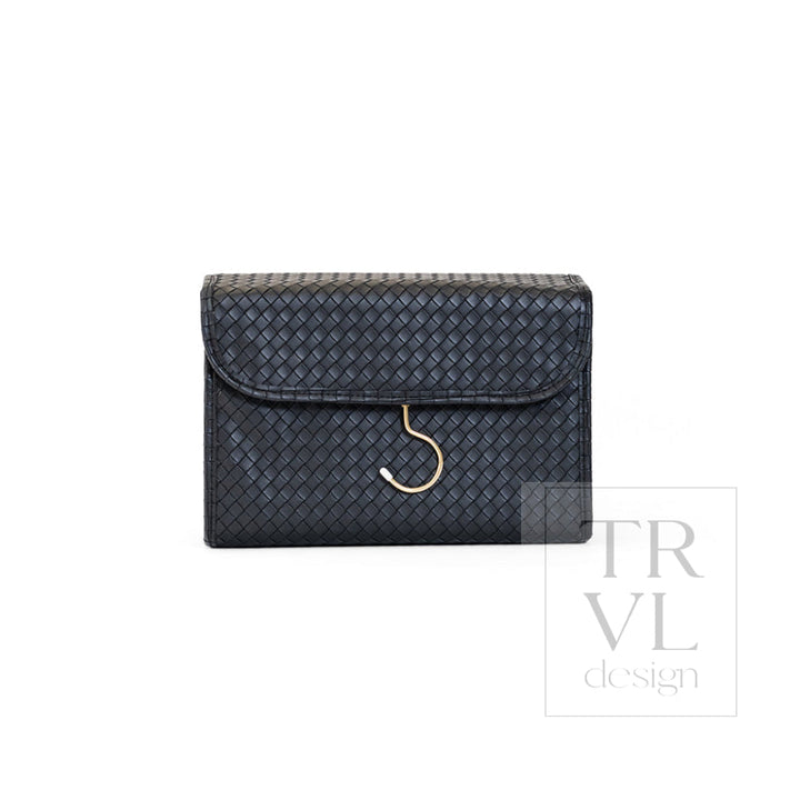 LUXE Hanging Toiletry Case - WOVEN JET - Cosmetic &amp; Toiletry Bags