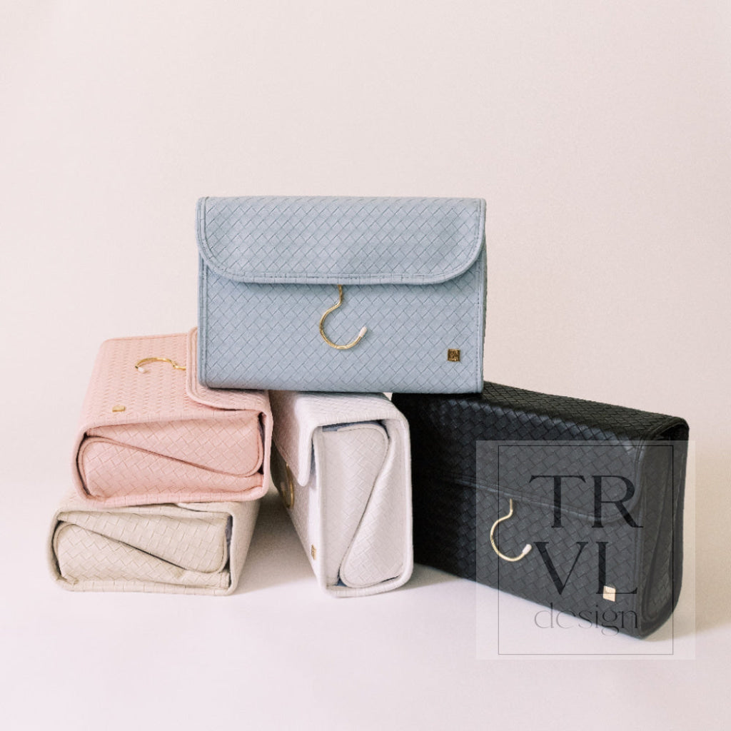 LUXE Hanging Toiletry Case - WOVEN SHELL - Cosmetic &amp; Toiletry Bags