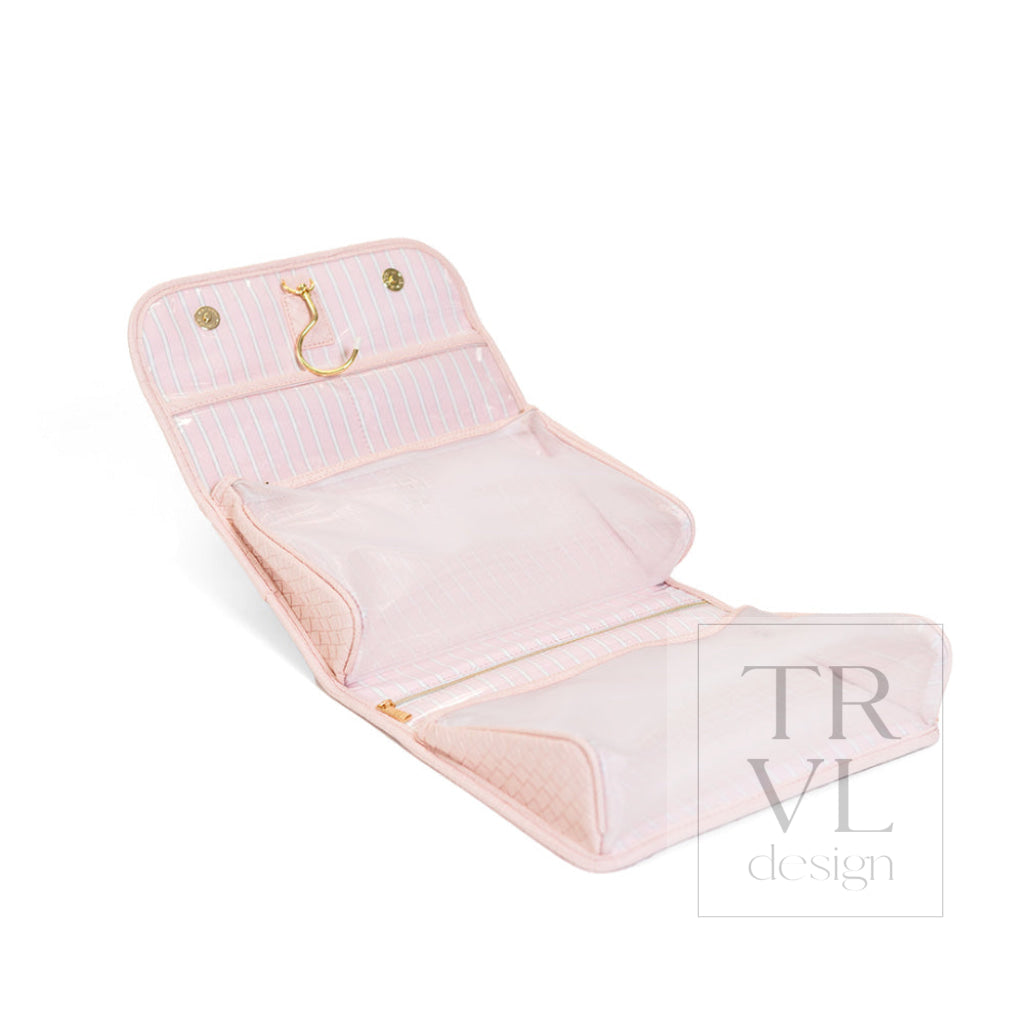 LUXE Hanging Toiletry Case - WOVEN SHELL - Cosmetic &amp; Toiletry Bags