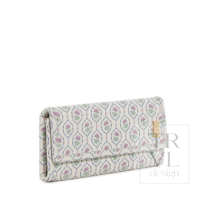 Luxe Jewelry Wallet - Antibes With Navy Pinstripe Liner *New!