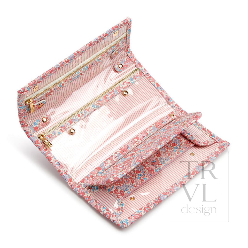 Luxe Jewelry Wallet - Marseille With Pink Pinstripe Liner *New!