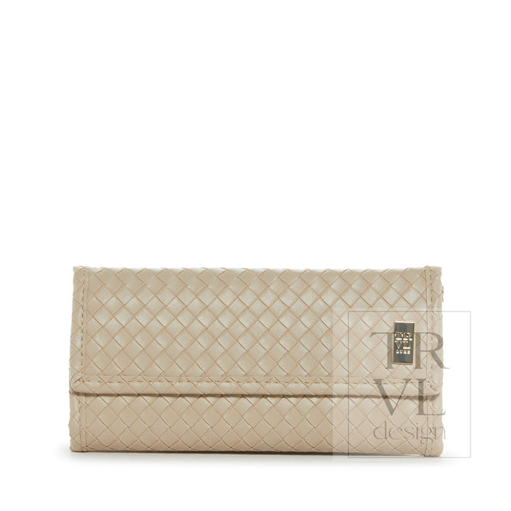 Luxe Jewelry Wallet - Woven Bisque Bisque