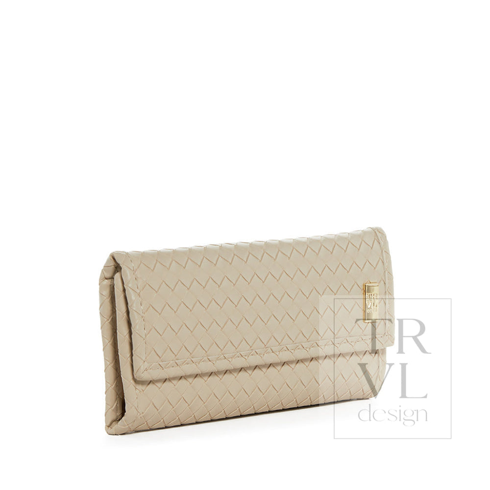 Luxe Jewelry Wallet - Woven Bisque