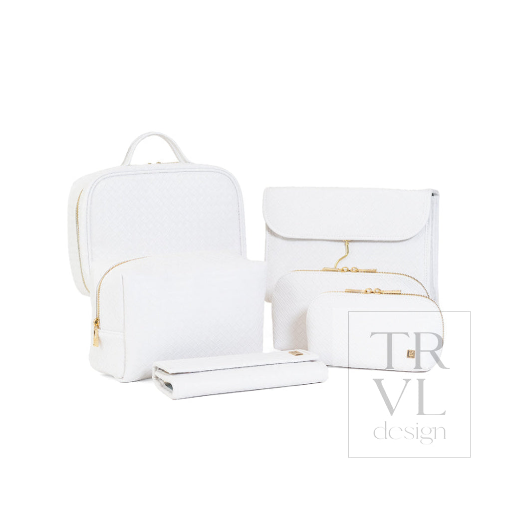 LUXE JEWELRY WALLET - WOVEN BLANC - Jewelry Holders