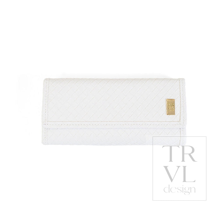 LUXE JEWELRY WALLET - WOVEN BLANC - Jewelry Holders