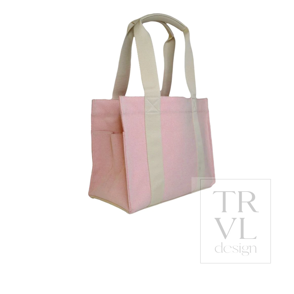 LUXE LINEN TOTE - FLAMINGO