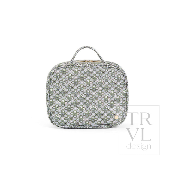 LUXE TRVL 2 Cosmetic Toiletry Case - SURREY with Green Pinstripe Liner - Cosmetic &amp; Toiletry Bags
