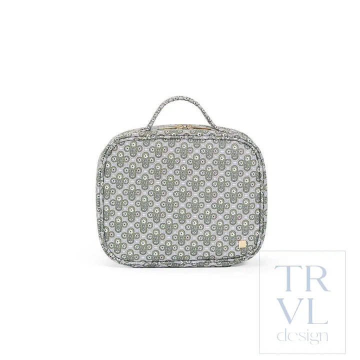 LUXE TRVL 2 Cosmetic Toiletry Case - SURREY with Green Pinstripe Liner - Cosmetic &amp; Toiletry Bags