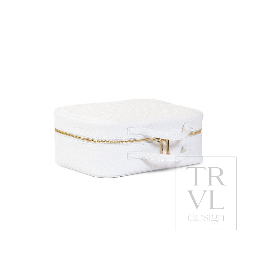 LUXE TRVL2 Cosmetic Toiletry Case - WOVEN BLANC - Cosmetic &amp; Toiletry Bags