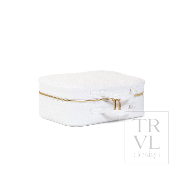 LUXE TRVL2 Cosmetic Toiletry Case - WOVEN BLANC - Cosmetic &amp; Toiletry Bags