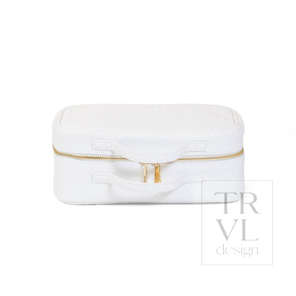 LUXE TRVL2 Cosmetic Toiletry Case - WOVEN BLANC - Cosmetic &amp; Toiletry Bags