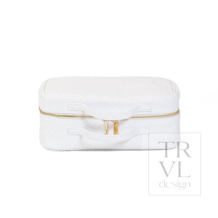 LUXE TRVL2 Cosmetic Toiletry Case - WOVEN BLANC - Cosmetic &amp; Toiletry Bags