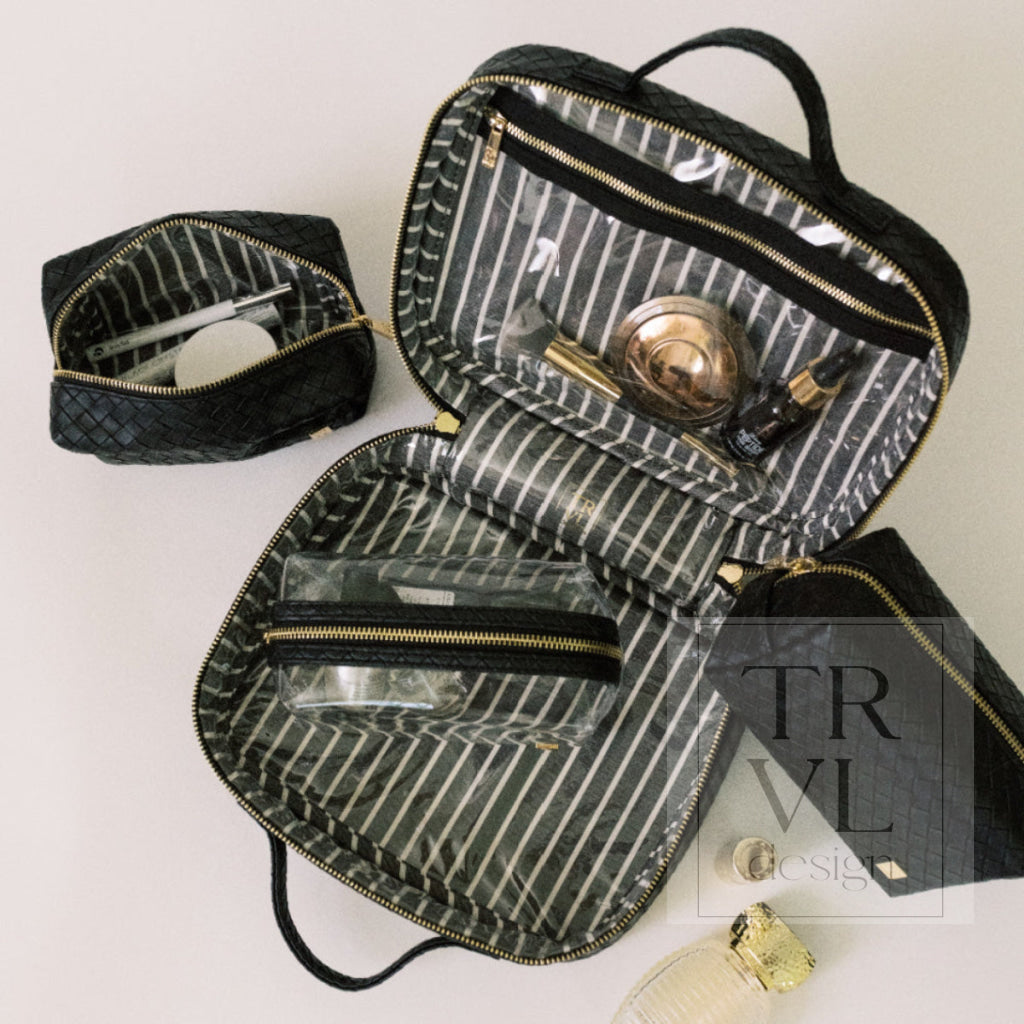 LUXE TRVL2 Cosmetic Toiletry Case - WOVEN JET - Cosmetic &amp; Toiletry Bags