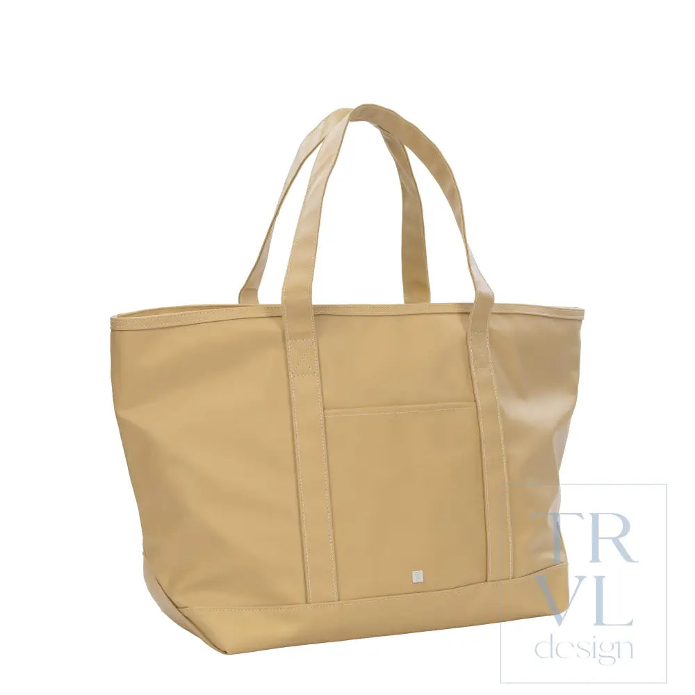 Maxi Tote - Coated Canvas Tote - Canvas Khaki - Tote Bags