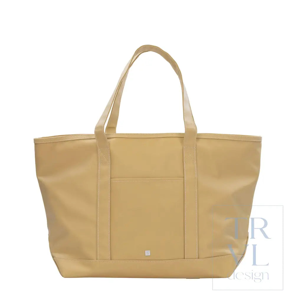 Maxi Tote - Coated Canvas Tote - Canvas Khaki - Tote Bags