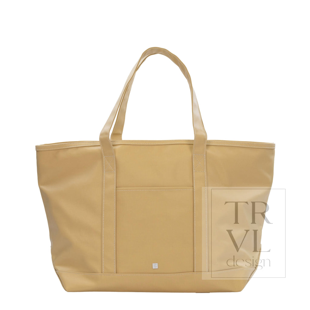 MAXI TOTE - COATED CANVAS Large KHAKI - Tote Bags