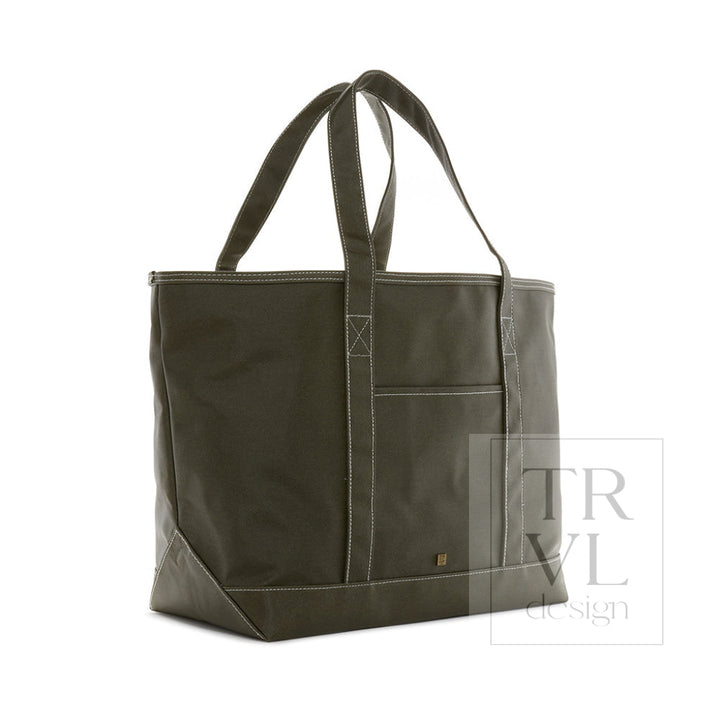 Maxi Tote - Coated Canvas Large Olive *New!