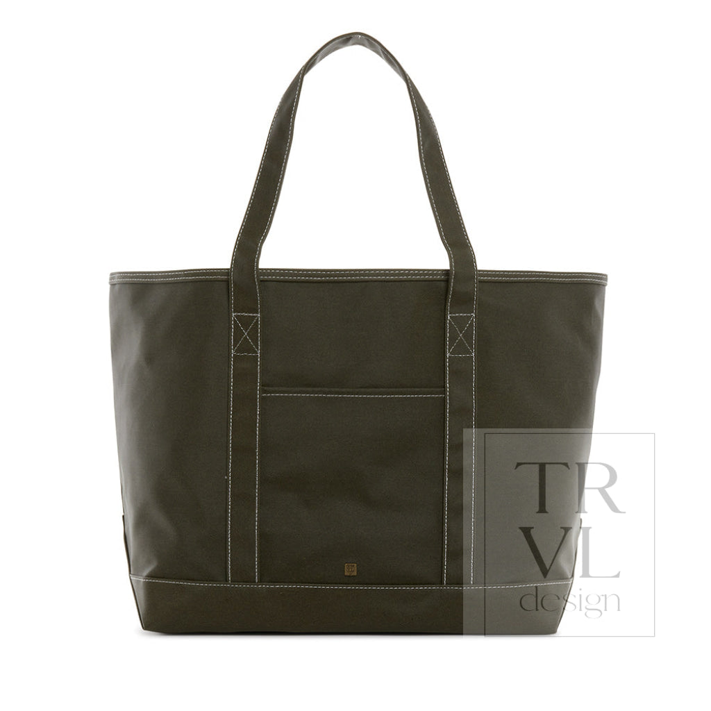 Maxi Tote - Coated Canvas Large Olive *New!