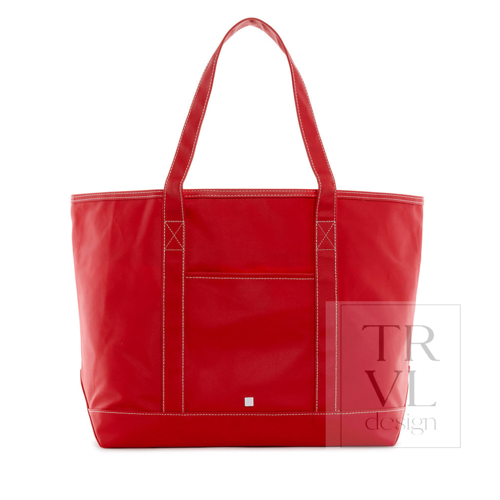 Maxi Tote - Coated Canvas Large Red *New!