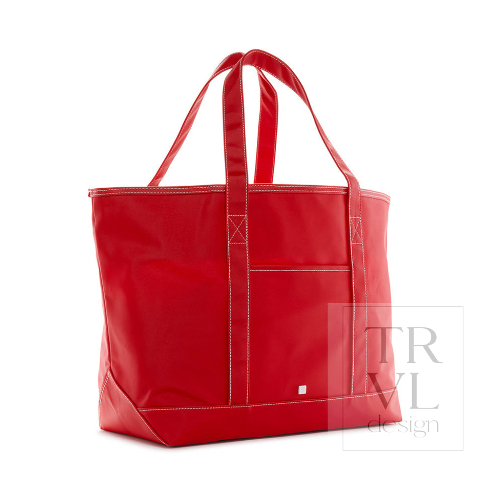 Maxi Tote - Coated Canvas Large Red *New!