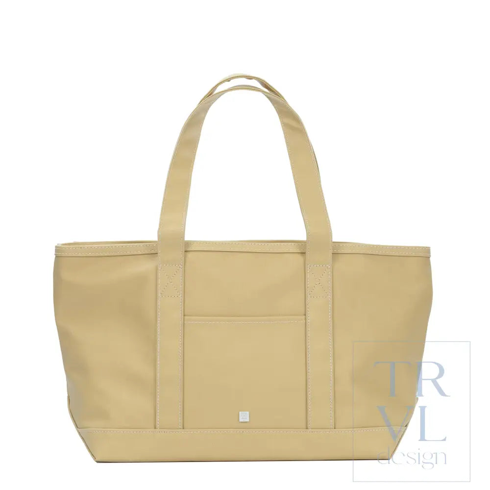 Medium Tote - Coated Canvas Tote - Khaki - Tote Bags