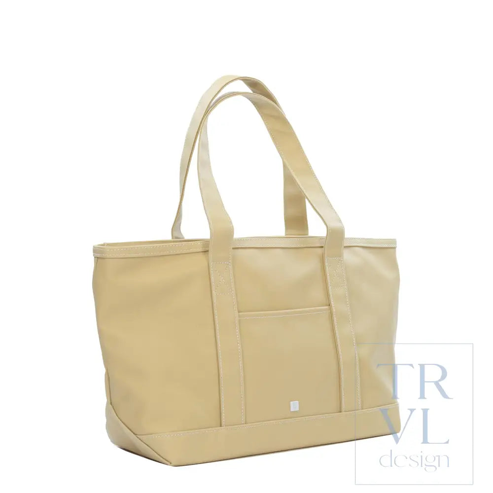 Medium Tote - Coated Canvas Tote - Khaki - Tote Bags