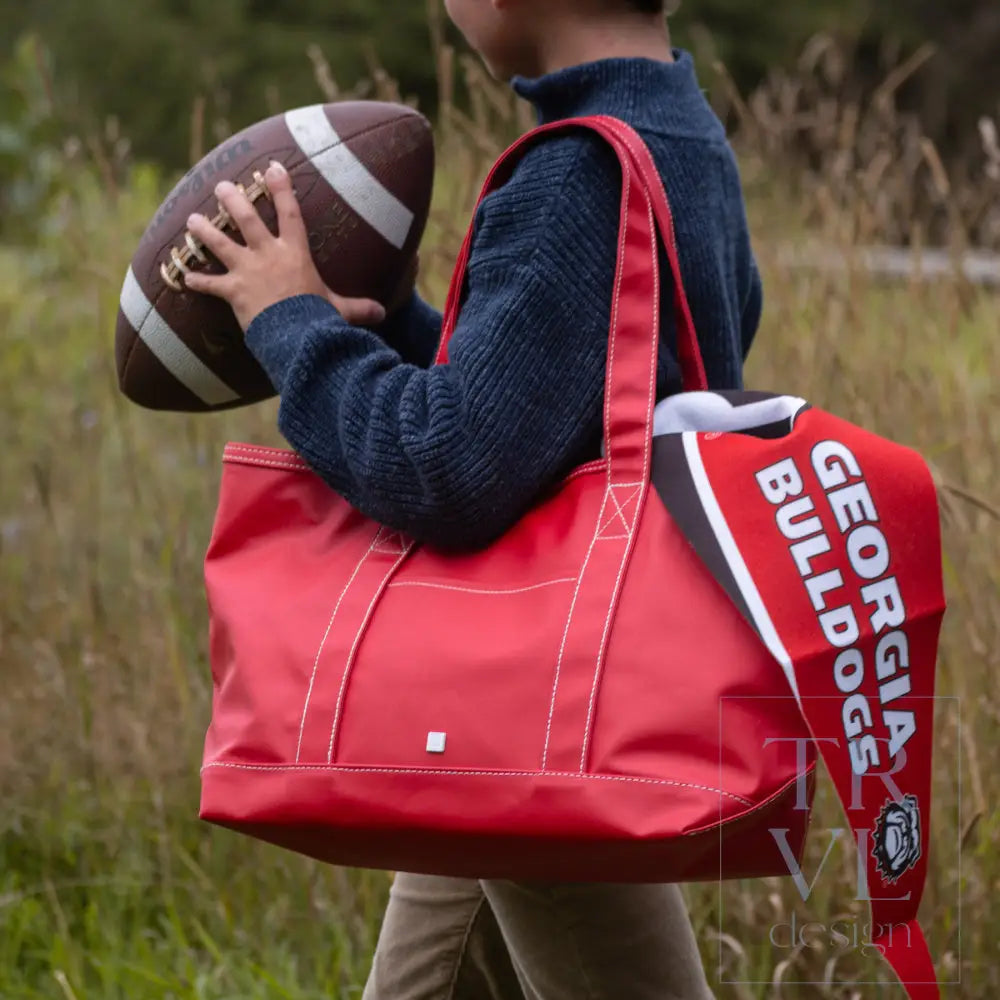 MEDIUM TOTE - COATED CANVAS RED - Tote Bags