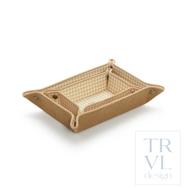 Men’s Tray Set - Coated Canvas Hay - Trays