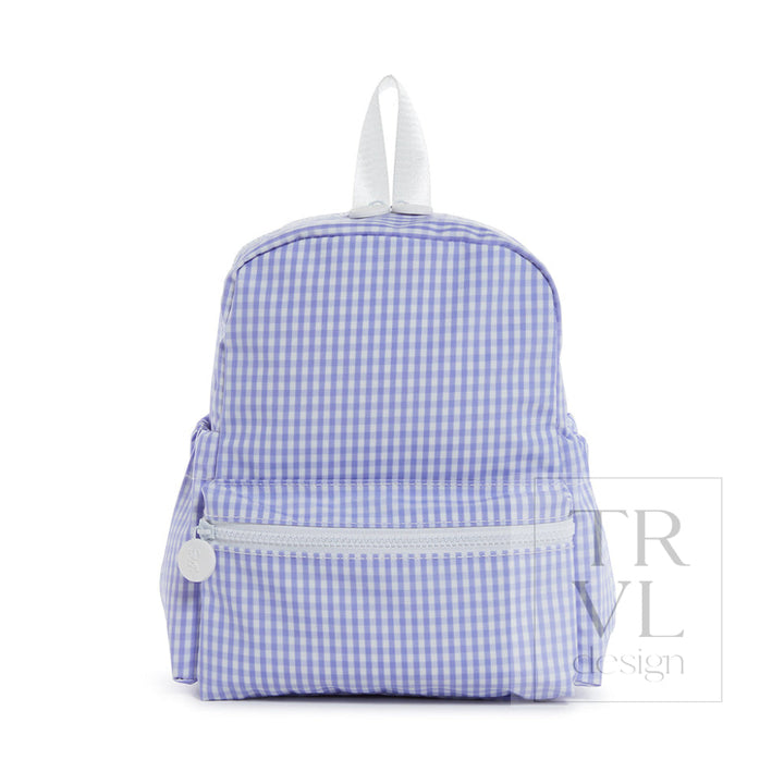 Mini Backer - Gingham Lilac *Trvl Deal