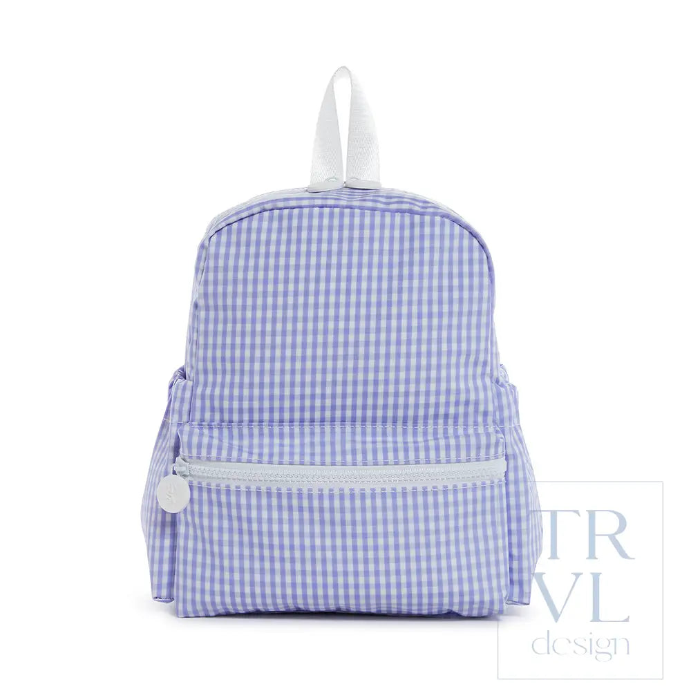 Mini Backer - Gingham Lilac *Trvl Deal
